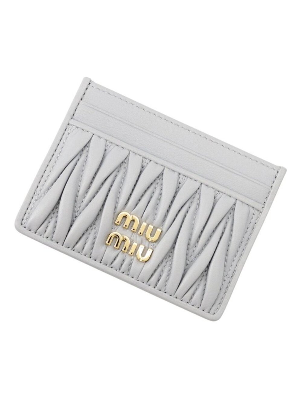 Miu Miu Card Case Matelasse Nappa Leather